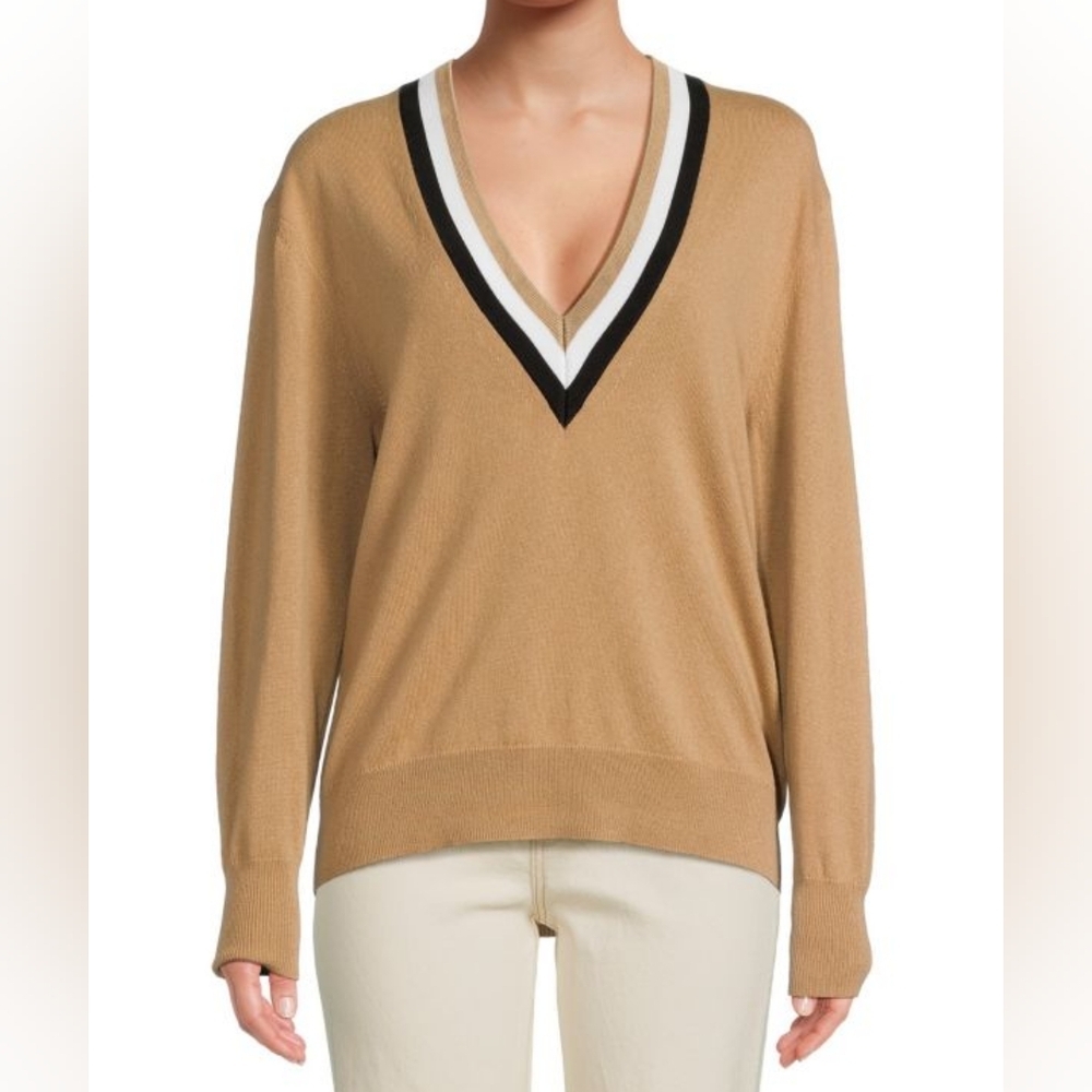 Boss Felipina Wool Blend V Neck Sweater Size Medium